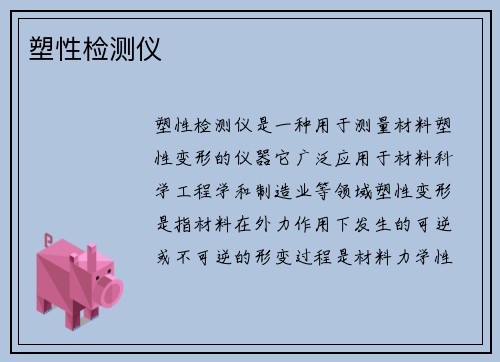 塑性检测仪